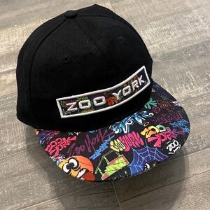 Zoo York Black Hat with Multicolor Brim